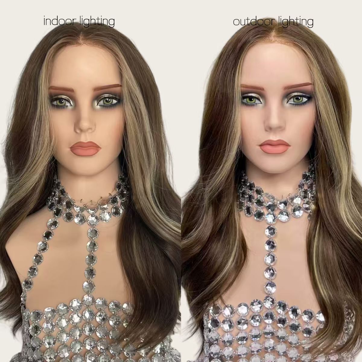Soft Wave Butter Blonde Highlights 13*6 Lace Front Wig with Diamond Lace 22inch - 图片 3