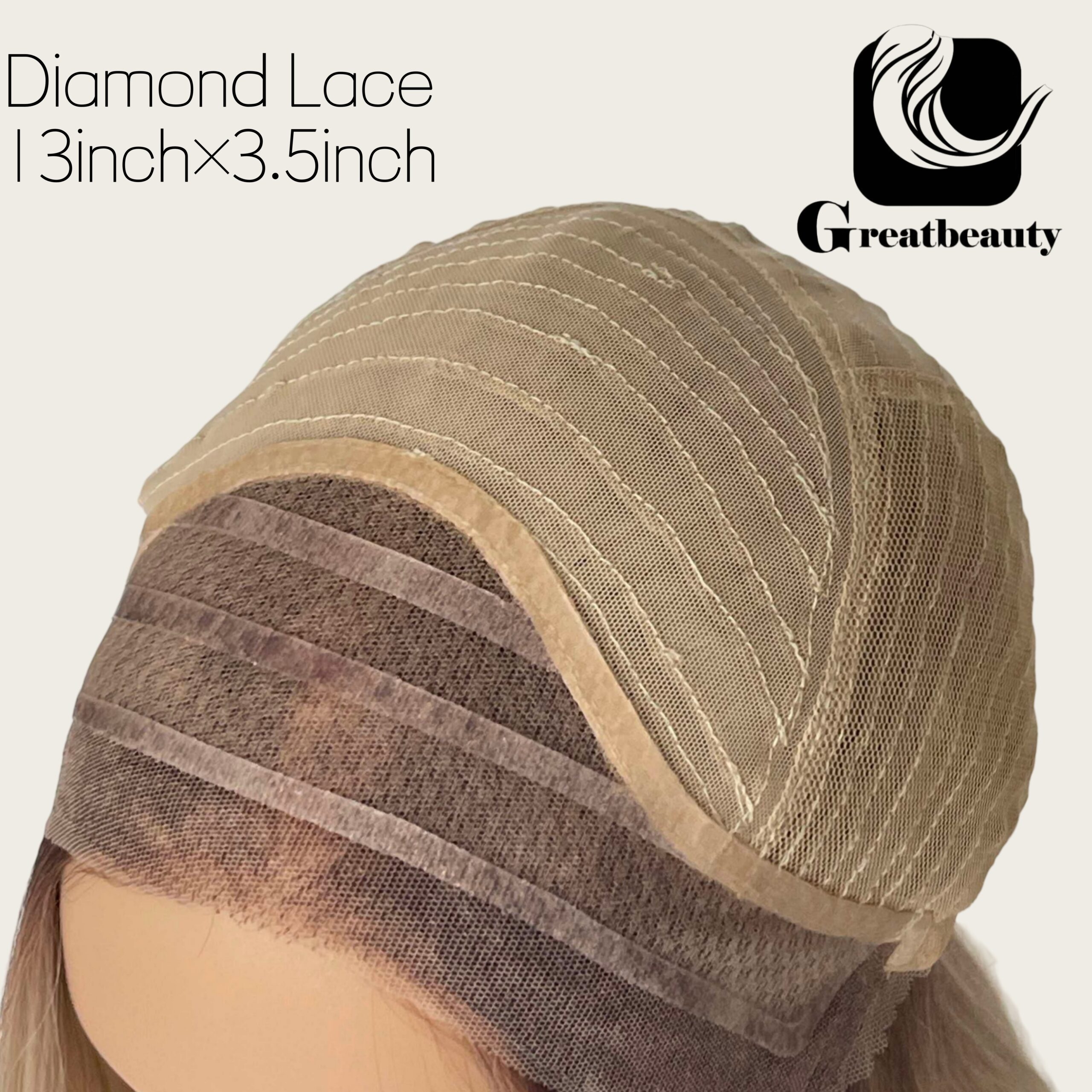 Layered Curly Latte Blonde Rooted 13*3.5 Lace Front Wig with Diamond Lace 22inch - 图片 4